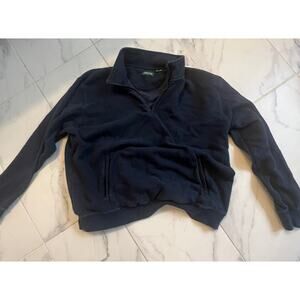 Orvis Signature 1/4 Zip Long Sleeve Pullover Navy Sweatshirt Men's 2XLARGE